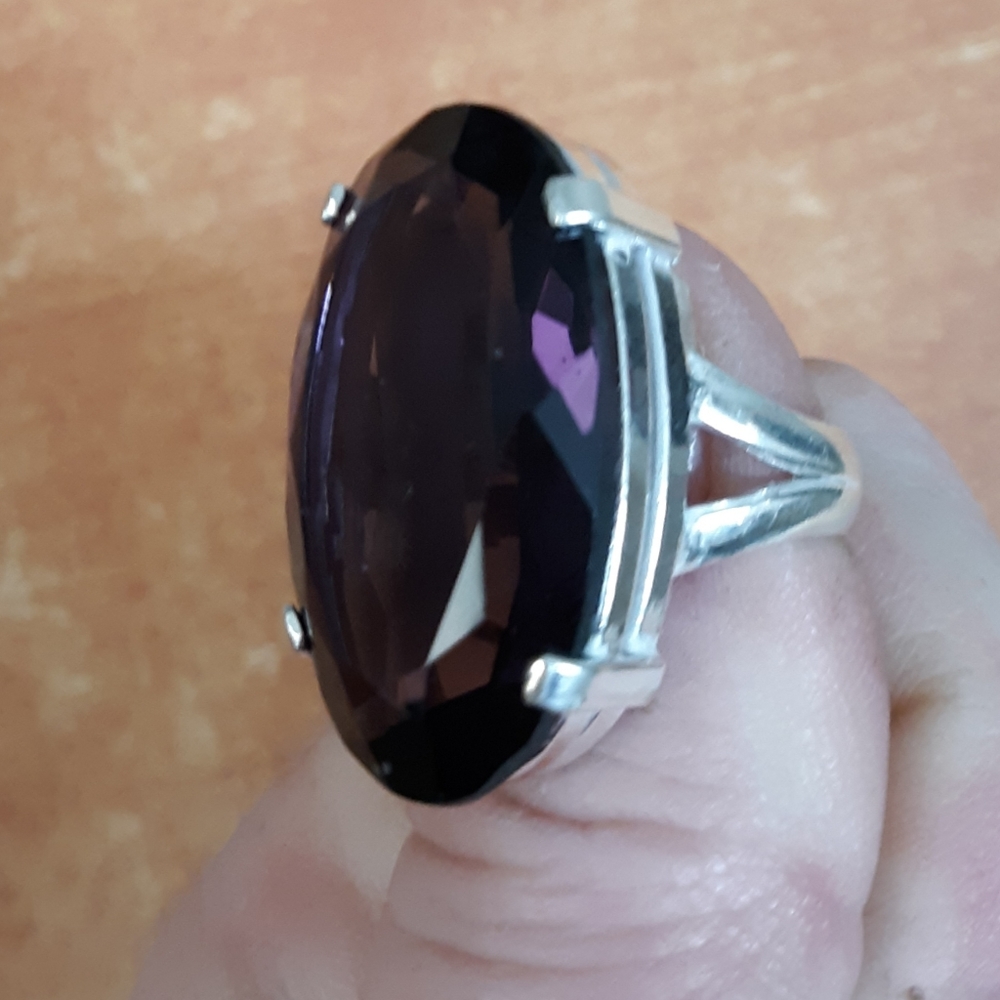 New Amethyst 925 Silver Ring. - Picture 6 of 7